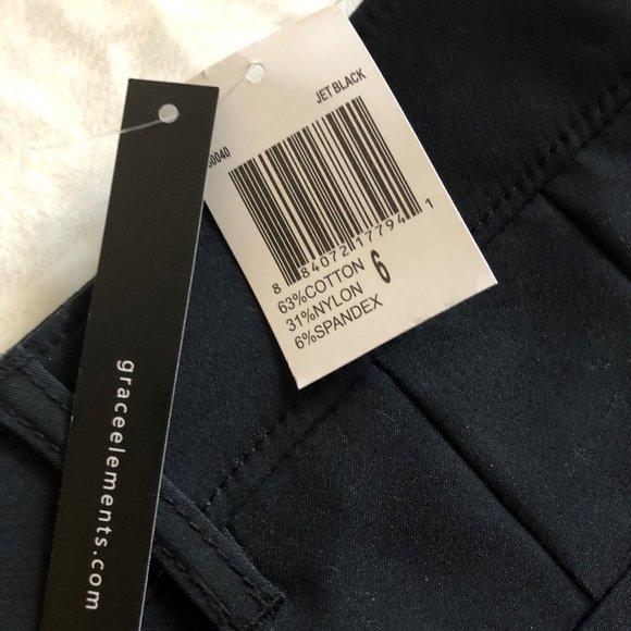 Grace Elements women's black pants size 6 - Picture 2 of 4